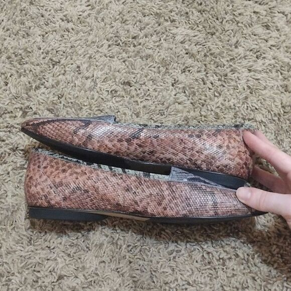 Donald Pliner Women's Deedee 7M Faux Snakeskin Pink/Purple Slip on Loafer Flats - Picture 5 of 12